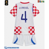 Fotballdrakt Barn Kroatia Josko Gvardiol #4 Hjemmedraktsett VM 2026 Kortermet (+ Korte bukser)
